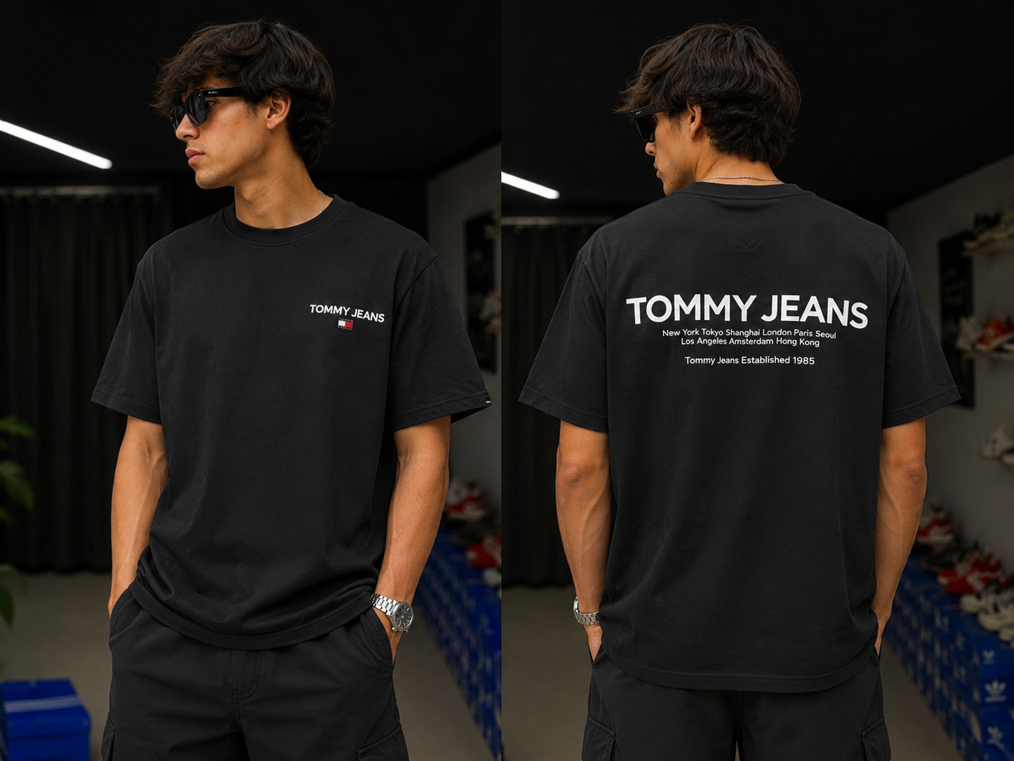Tommy Jeans Essential Logo T-Shirt – Black