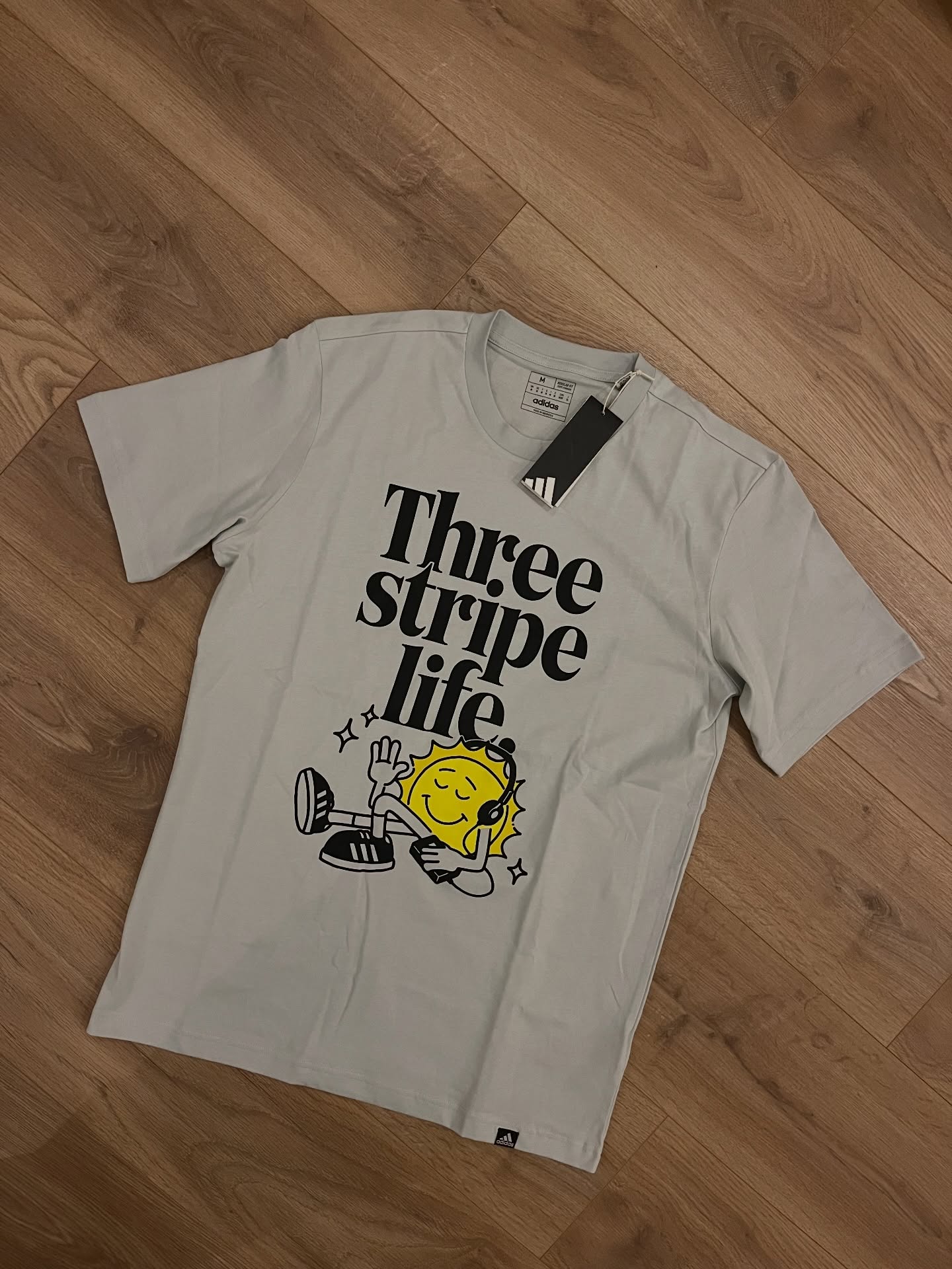 adidas Originals Three Stripe Life Graphic T-Shirt – White