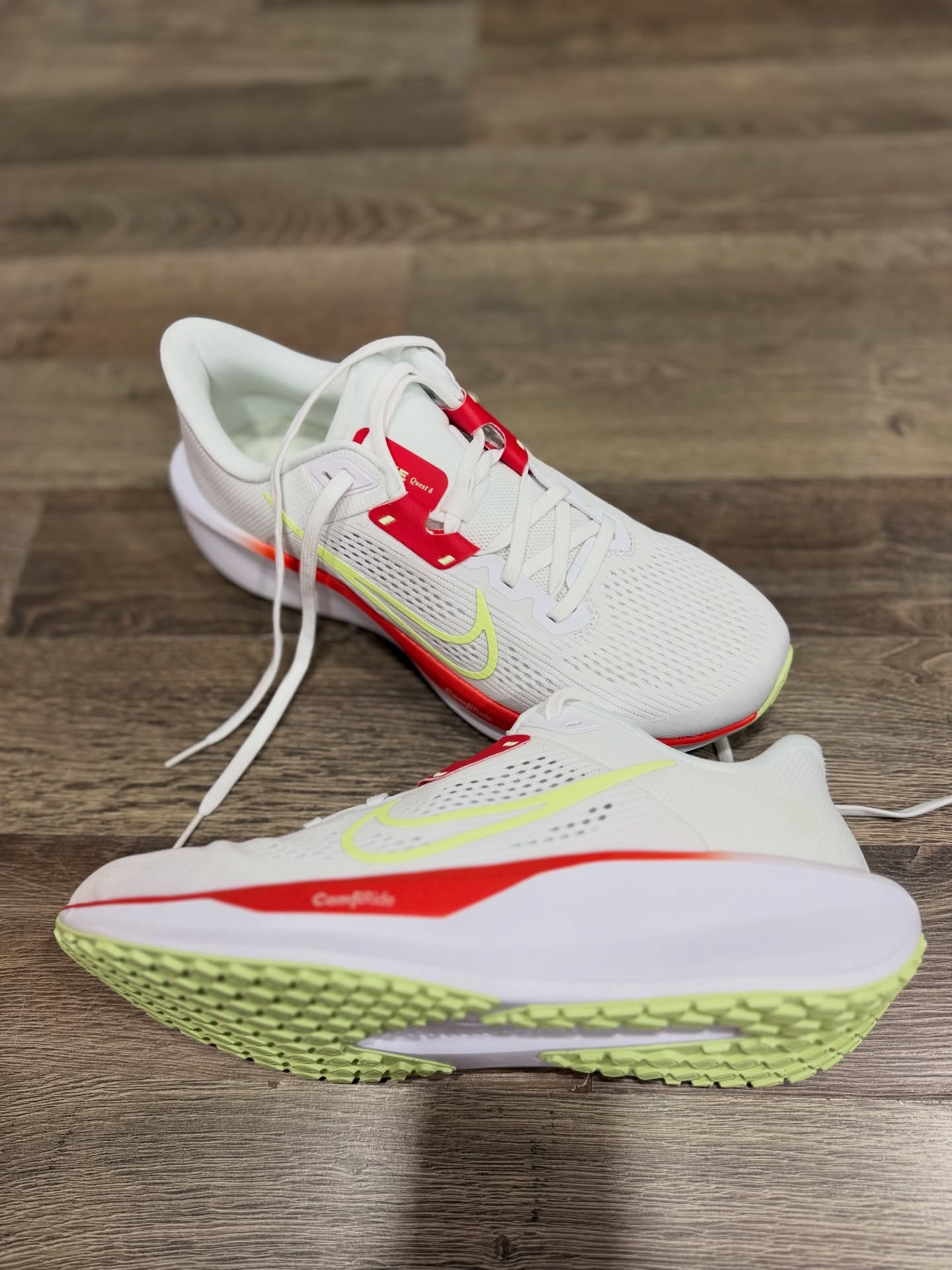 Nike Initiator ComfiRide Running Shoes – White/Volt/Crimson
