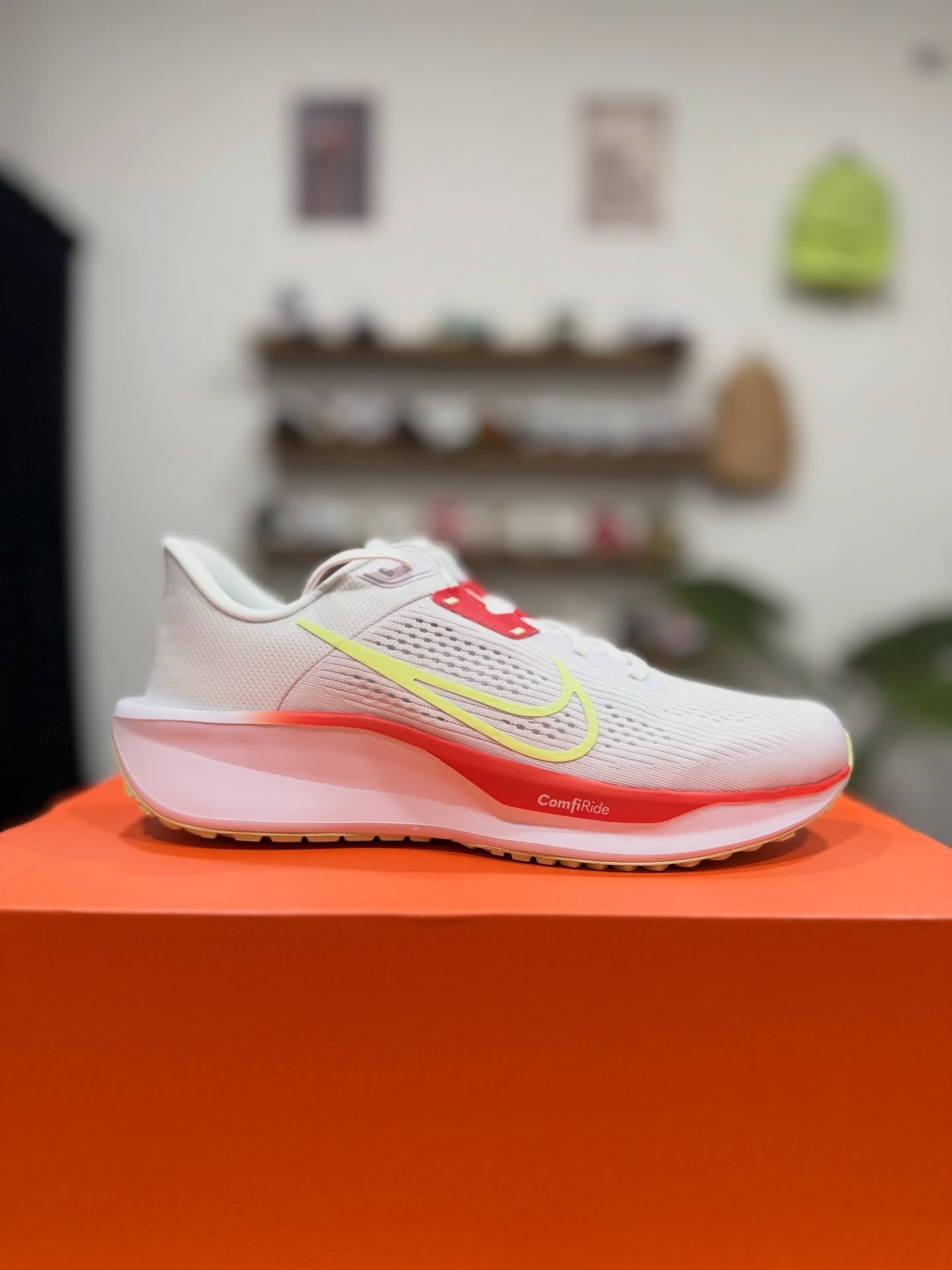 Nike Initiator ComfiRide Running Shoes – White/Volt/Crimson