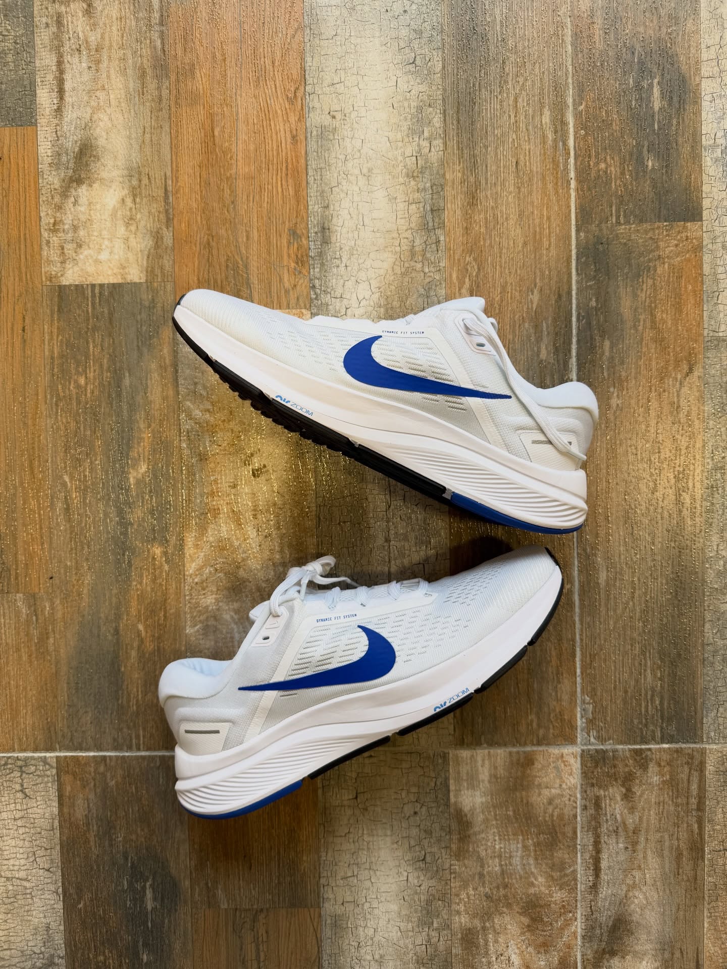 Nike Air Zoom Structure White/Blue Running Shoes