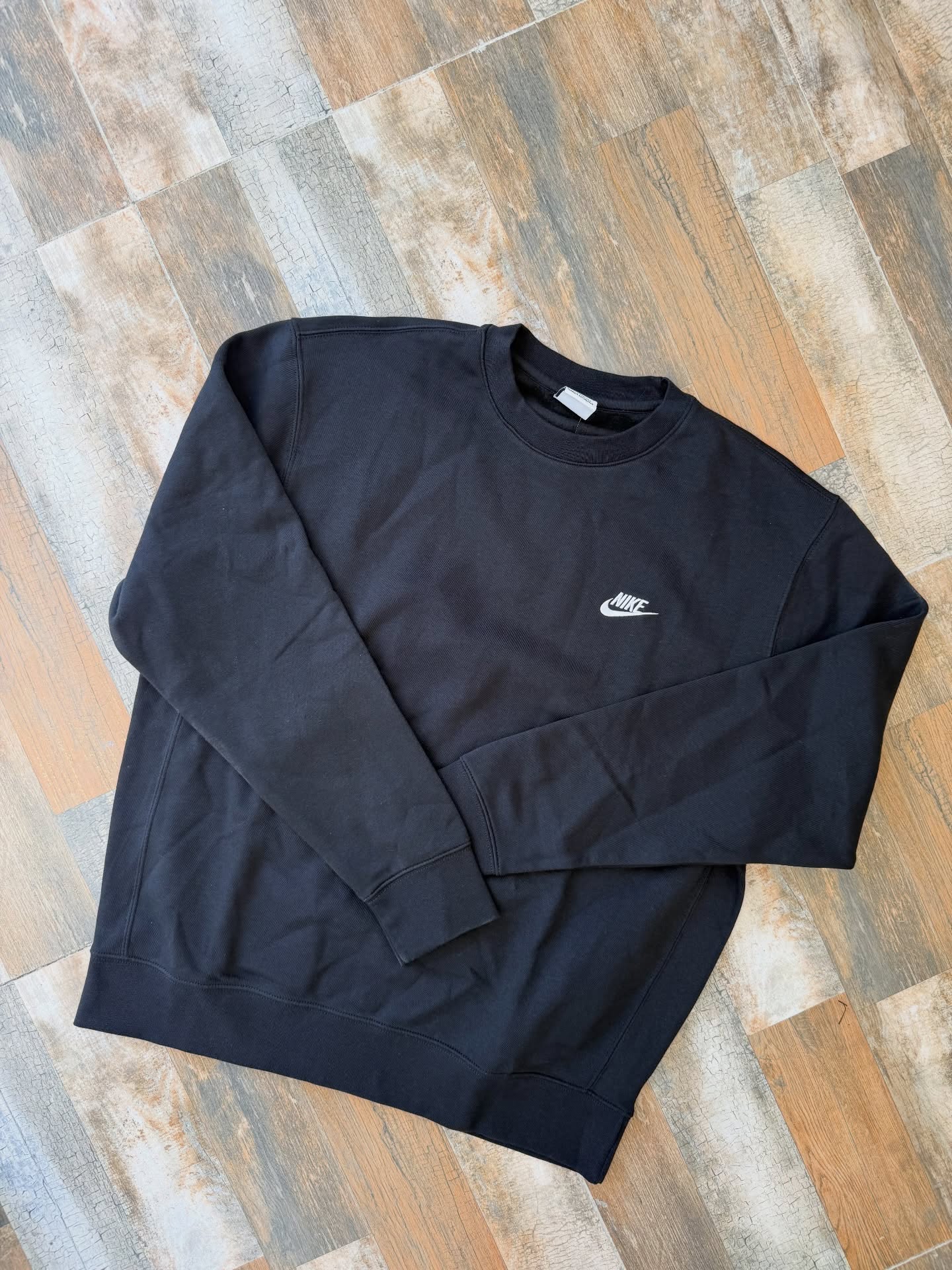 Nike Sportswear Club Fleece Crewneck Sweatshirt – Black