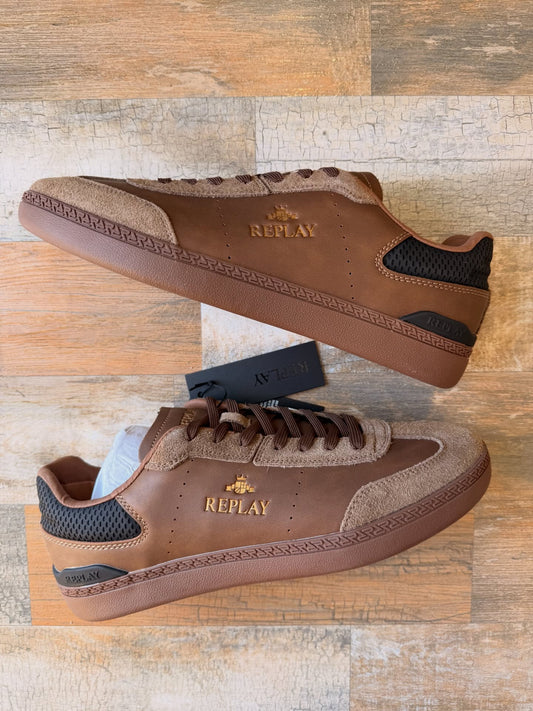Replay Premium Court Sneakers – Brown