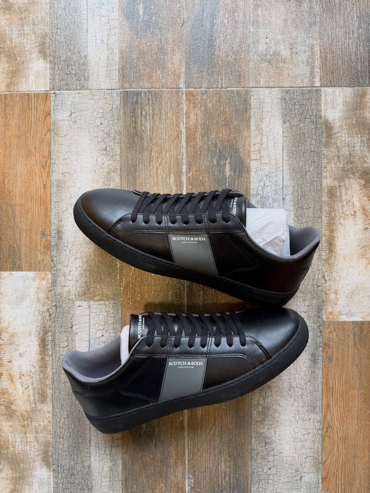 Scotch & Soda Leather Sneakers – Black