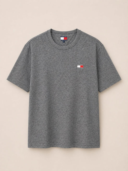 Tommy Jeans Essential Logo T-Shirt – Charcoal Grey