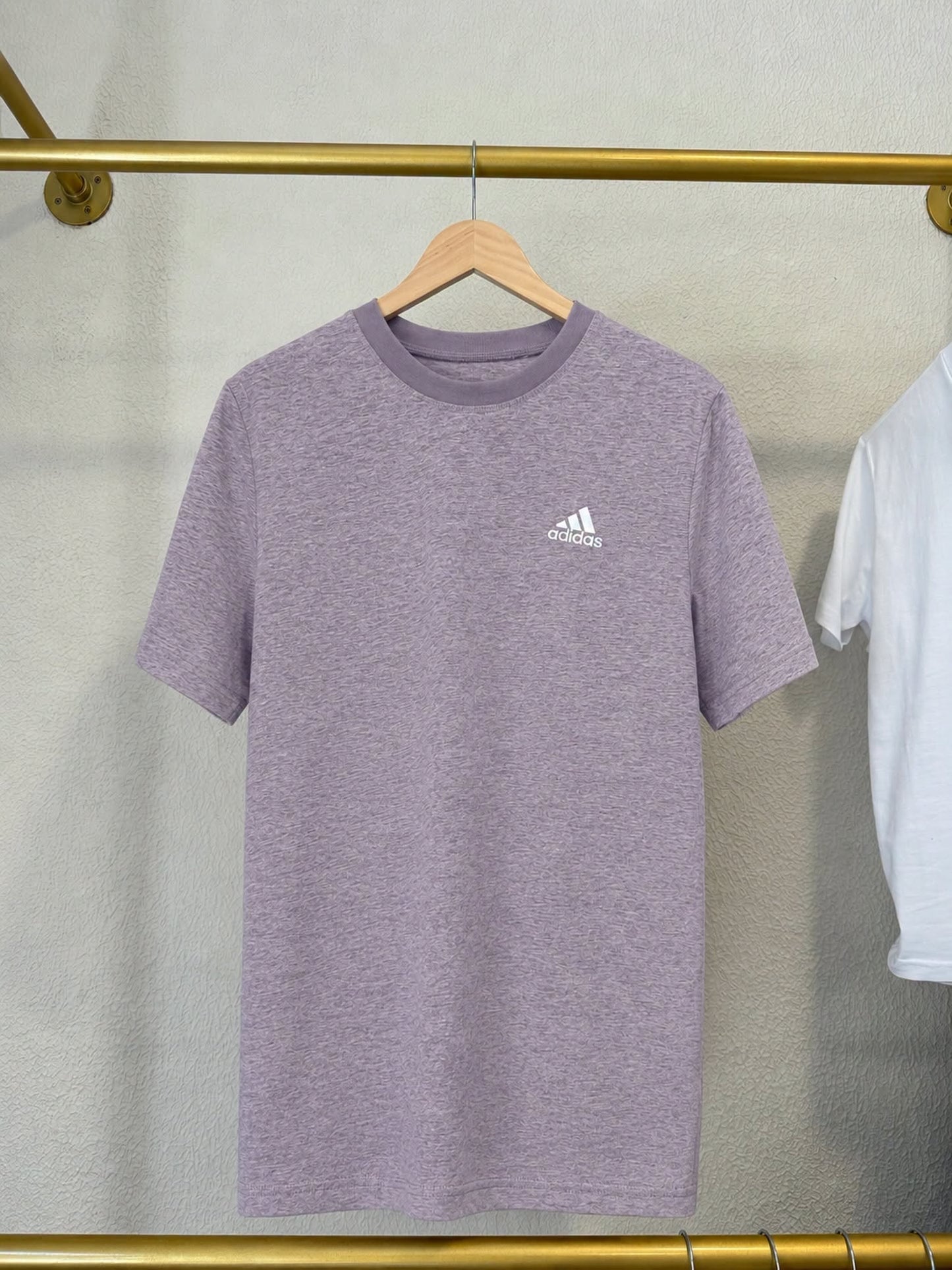 adidas Essentials Logo T-Shirt – Heather Purple