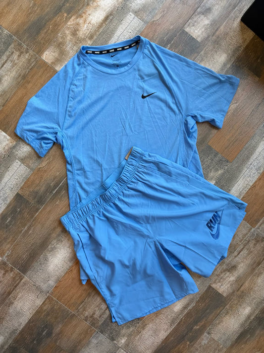 Nike Dri-FIT Running Set – Sky Blue
