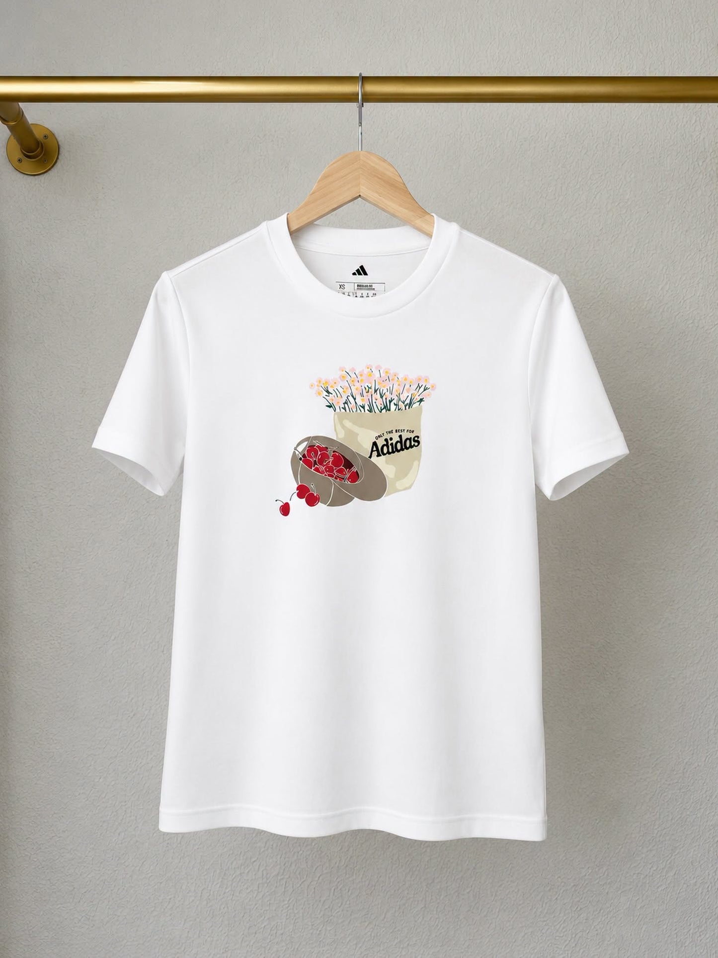 adidas Floral Graphic T-Shirt – White