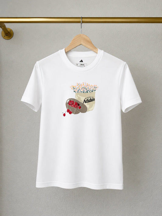 adidas Floral Graphic T-Shirt – White
