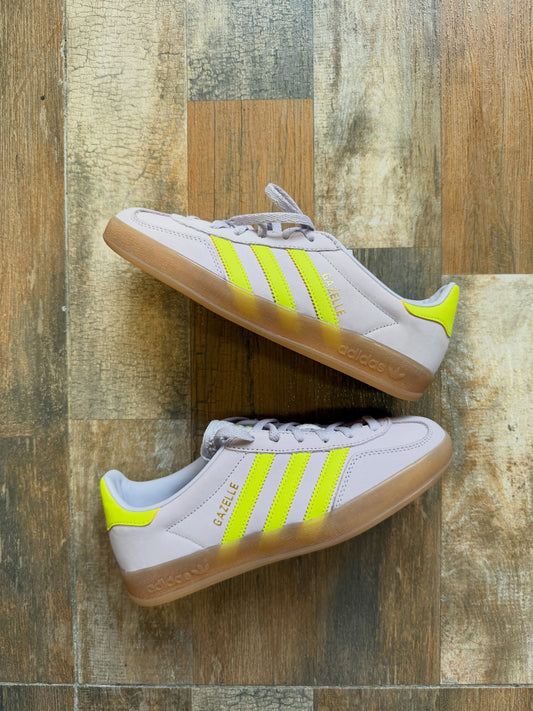 adidas Gazelle Indoor – Grey / Lucid Lemon