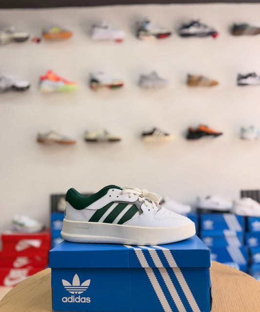 adidas Cloudfoam Court White/Green Sneakers