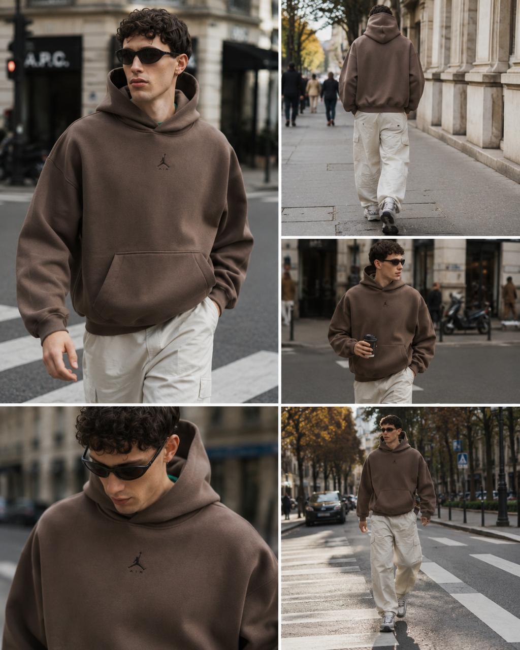 Jordan Air Oversized Hoodie – Mocha Brown