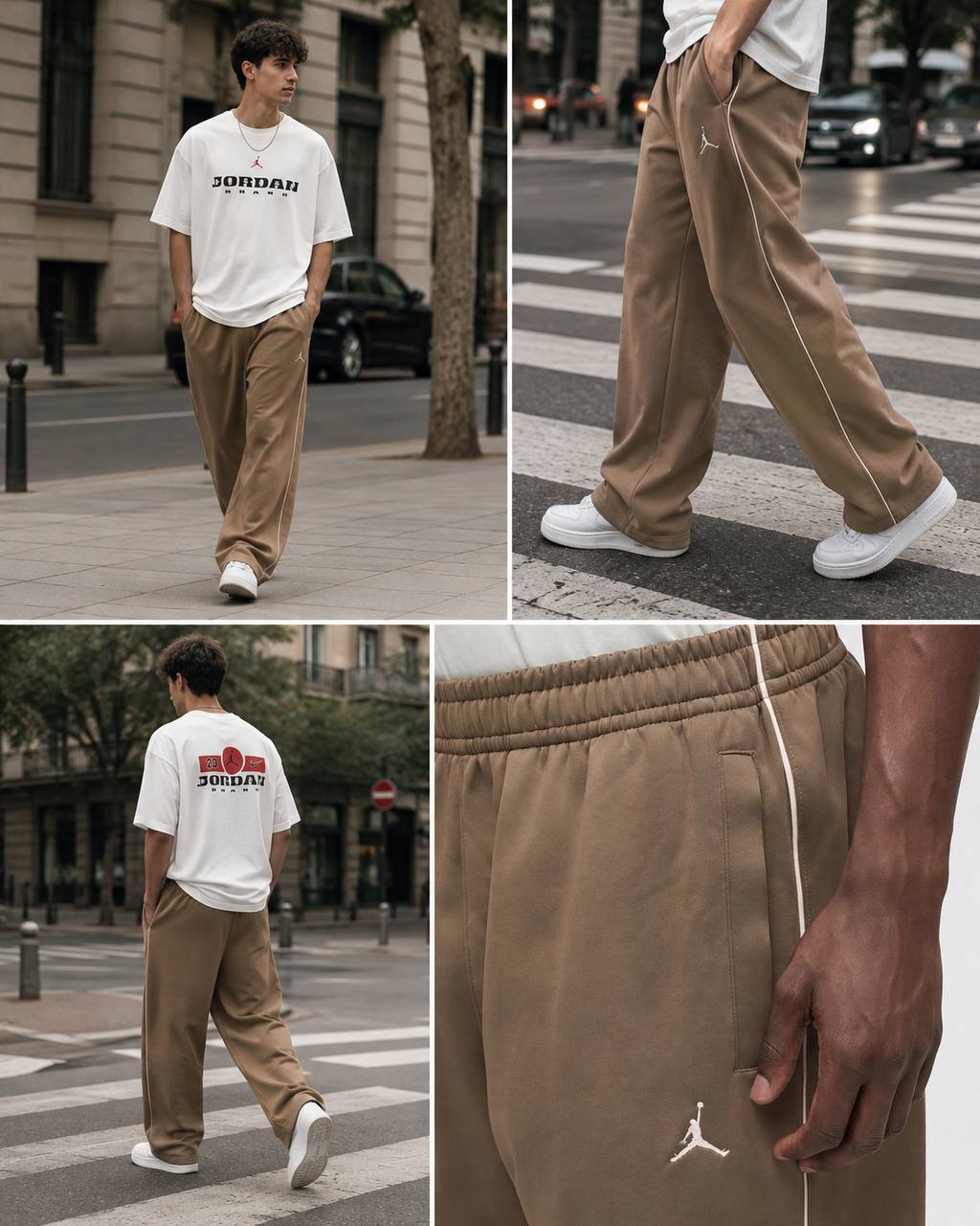 Jordan Air Wide Leg Pants – Mocha Brown