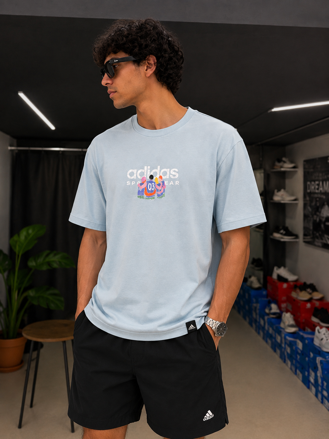 adidas Sportswear Graphic T-Shirt – Light Blue